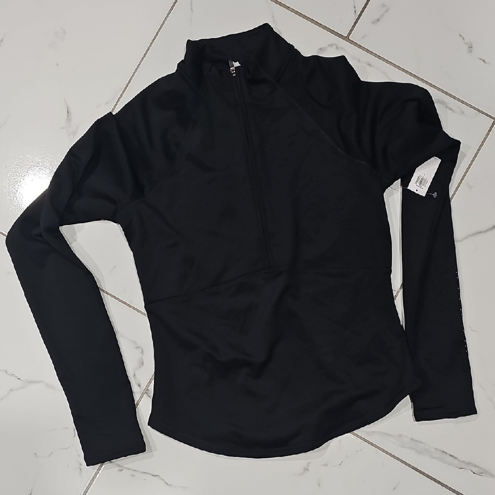 NWT Old Navy Black Lightweight Zip Jacket | Athletic Layer | Size Small